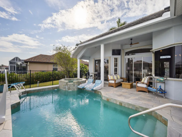 Marco Island Beautiful 3 Bedroom Home with Pool & Canal View